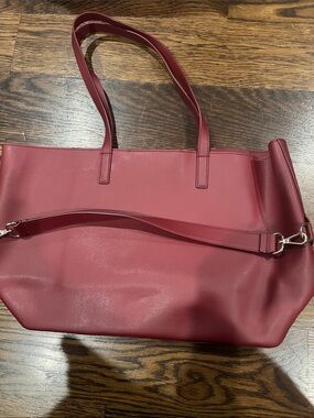 Away Large Red Tote with Removable Strap